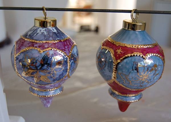 Beaded Ornament - Plumeria and Hibiscus